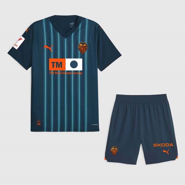 Camiseta Valencia Replica Segunda Ropa Niño 2023/24